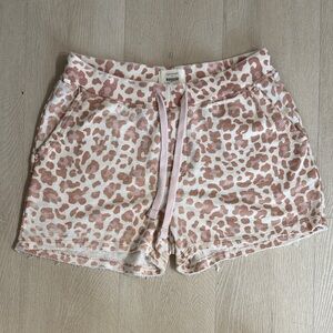 Leopard Print Lounge Shorts Size M